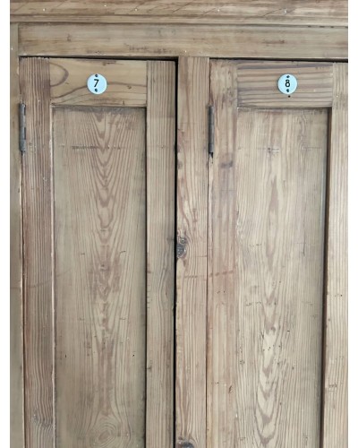 Ancien vestiaire d'atelier en bois 3 portes