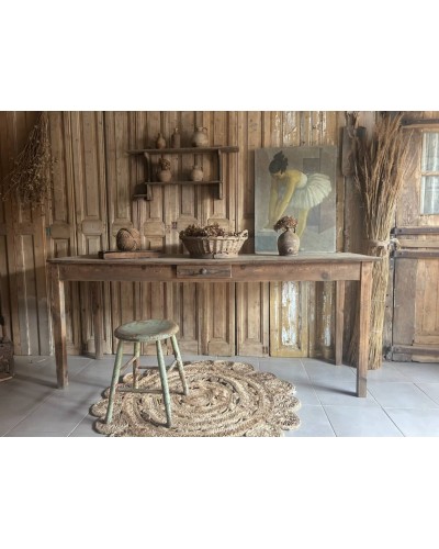 Ancienne table de travail, table de fleuriste, console