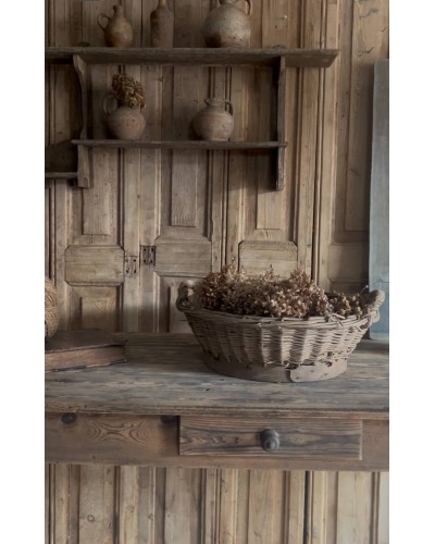 Ancienne table de travail, table de fleuriste, console