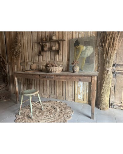 Ancienne table de travail, table de fleuriste, console
