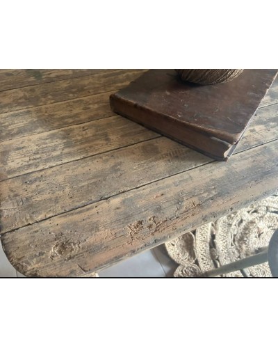 Ancienne table de travail, table de fleuriste, console