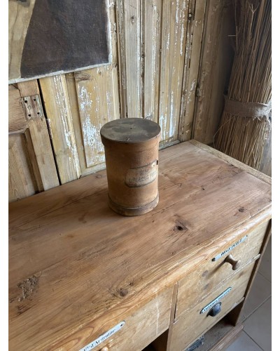 Meuble de métier , meuble à tiroirs avec plaques émaillées