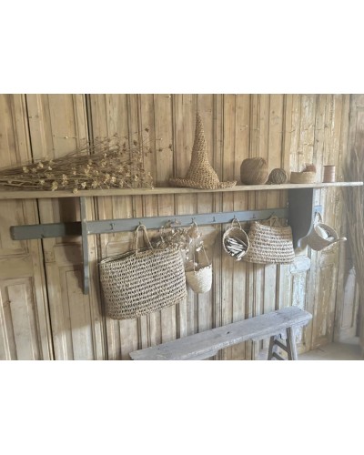 Grande étagère patère, porte manteaux en bois