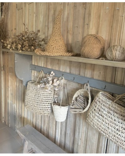 Grande étagère patère, porte manteaux en bois