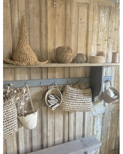Grande étagère patère, porte manteaux en bois