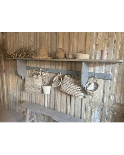 Grande étagère patère, porte manteaux en bois