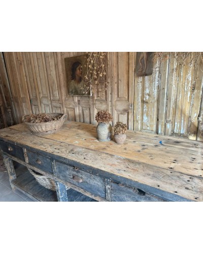 Ancienne table de drapier d'atelier