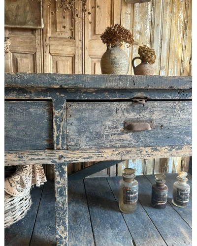 Ancienne table de drapier d'atelier