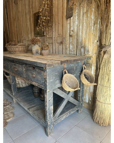 Ancienne table de drapier d'atelier