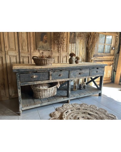 Ancienne table de drapier d'atelier
