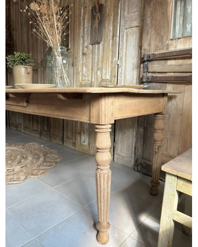 Exceptionnelle table de ferme ancienne – 3 mètres – chêne massif
