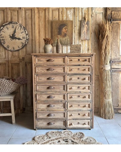 Superbe meuble d'atelier ancien à tiroirs - Authentique et fonctionnel