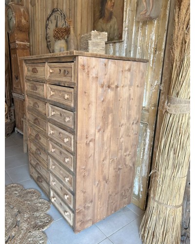 Superbe meuble d'atelier ancien à tiroirs - Authentique et fonctionnel