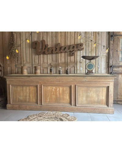 Sublime ancien comptoir de mercerie