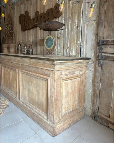 Sublime ancien comptoir de mercerie