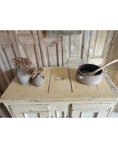 Ancien meuble glacière en bois