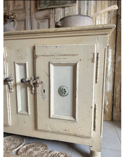 Ancien meuble glacière en bois