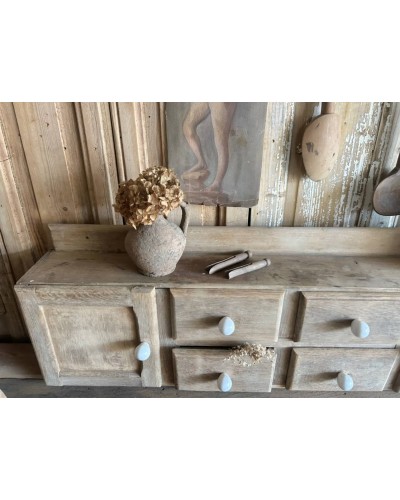 Meuble d'atelier ancien - 4 tiroirs et 2 portes latérales