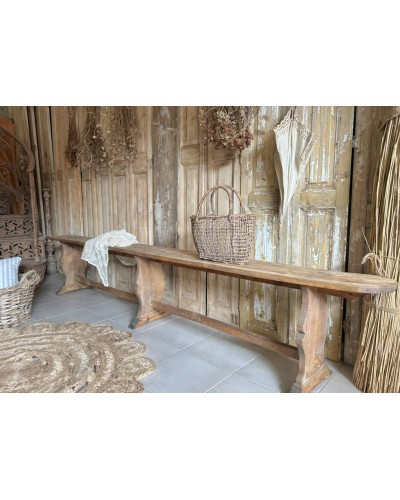 Ancien banc en bois de château 19eme