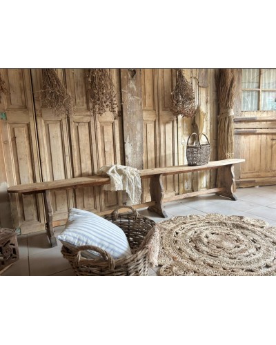 Ancien banc en bois de château 19eme