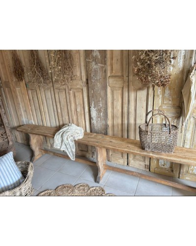Ancien banc en bois de château 19eme