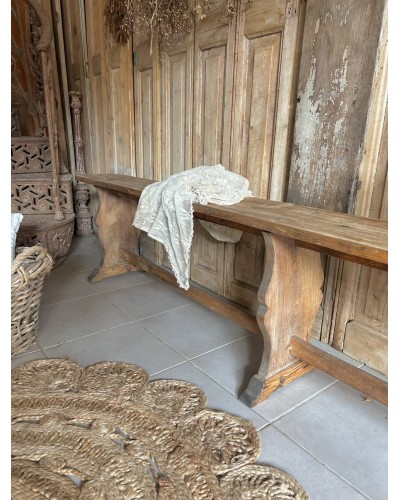 Ancien banc en bois de château 19eme