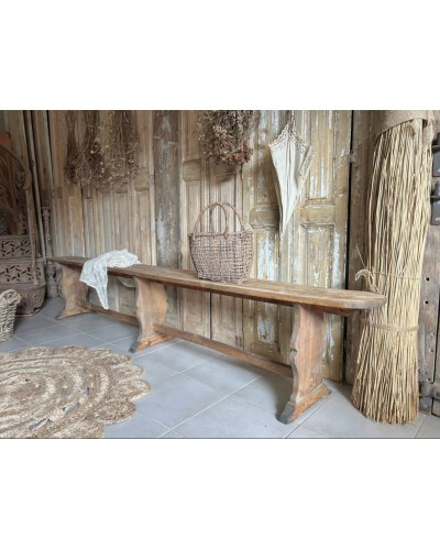 Ancien banc en bois de château 19eme