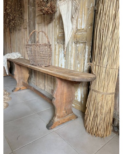 Ancien banc en bois de château 19eme