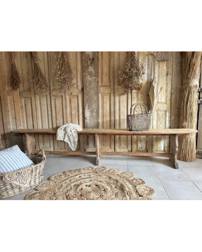 Ancien banc en bois de château 19eme