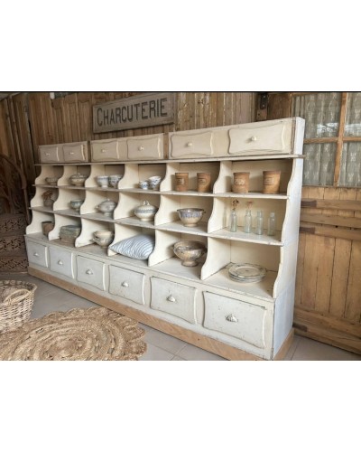 Exceptionnel ancien meuble d'épicerie - Esprit cottage