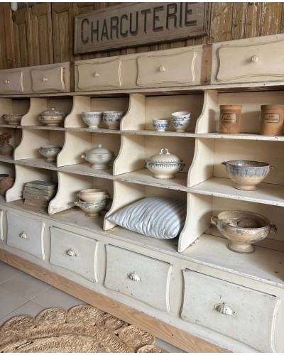 Exceptionnel ancien meuble d'épicerie - Esprit cottage
