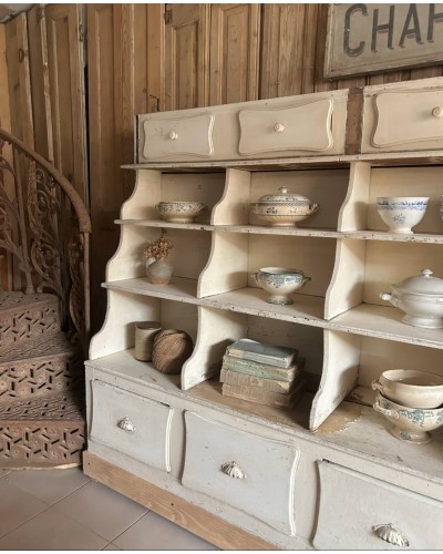 Exceptionnel ancien meuble d'épicerie - Esprit cottage