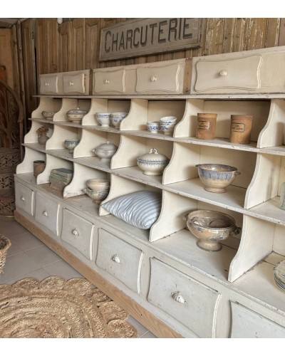 Exceptionnel ancien meuble d'épicerie - Esprit cottage
