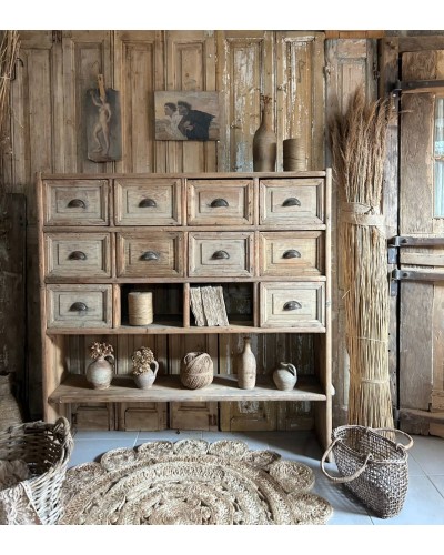 Ancien Meuble de métier en bois - authenticité et caractère