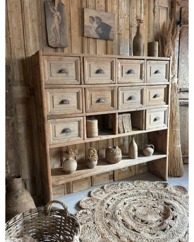 Ancien Meuble de métier en bois - authenticité et caractère