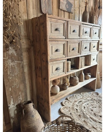 Ancien Meuble de métier en bois - authenticité et caractère