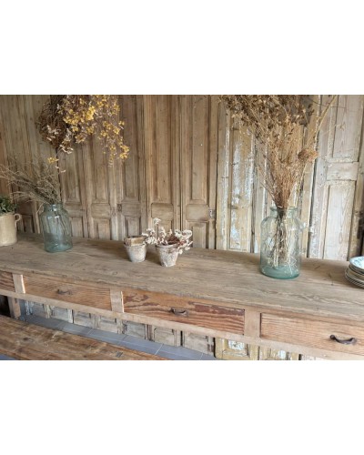 Ancienne table de réfectoire - 3 mètres de caractère