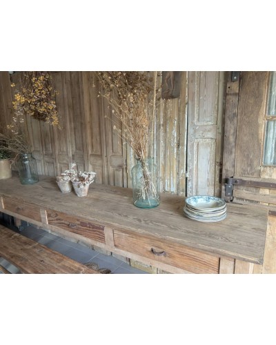 Ancienne table de réfectoire - 3 mètres de caractère