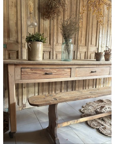 Ancienne table de réfectoire - 3 mètres de caractère