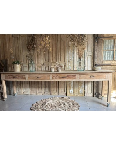 Ancienne table de réfectoire - 3 mètres de caractère