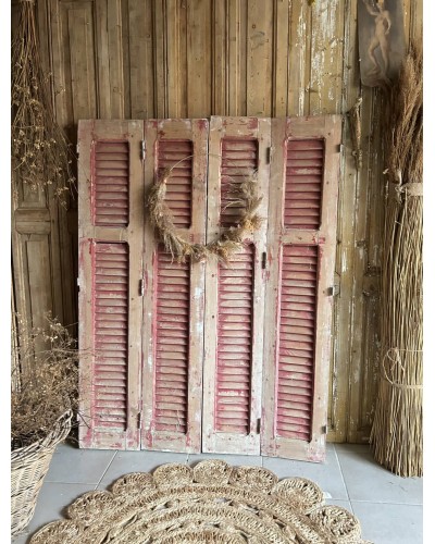 Ancienne Paire de volets  de château - double patine