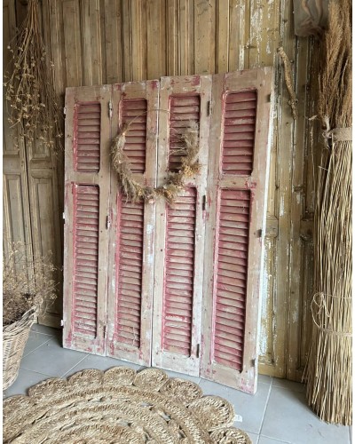 Ancienne Paire de volets  de château - double patine