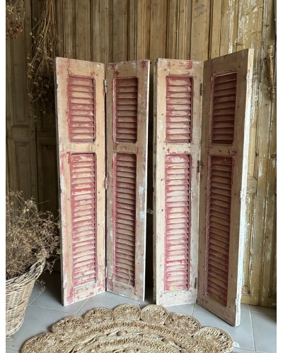 Ancienne Paire de volets  de château - double patine