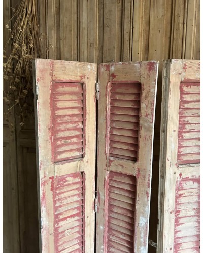 Ancienne Paire de volets  de château - double patine