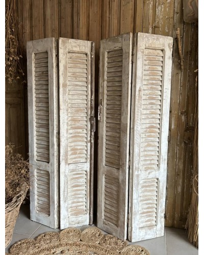 Ancienne Paire de volets  de château - double patine