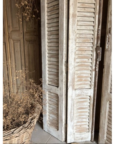 Ancienne Paire de volets  de château - double patine