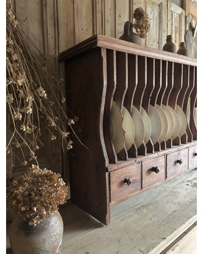 Ancien meuble trieur en bois patiné - Esprit campagne