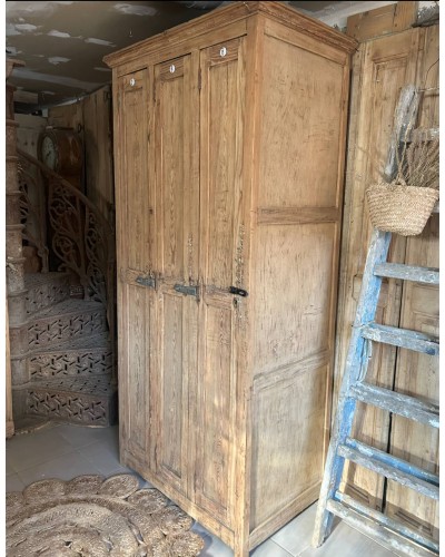 Ancien vestiaire d'atelier en bois 3 portes