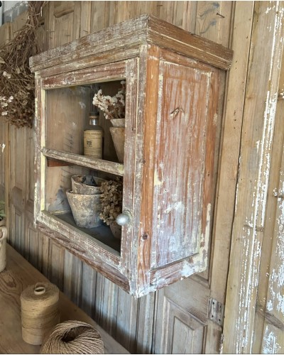 Ancienne armoirette murale patinée