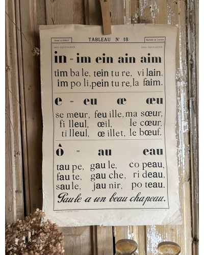 Anciennes affiches pédagogiques,  méthode de lecture Gabet & Gillard